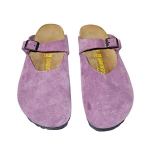 Birkenstock Rosemead Clogs Purple Suede